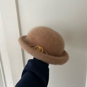 Kangol wool vintage brimmed hat with gold buckle